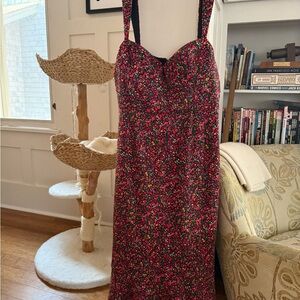 Anthropologie Floral Midi Dress with